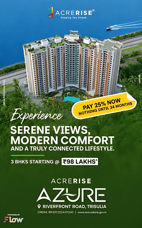 AcreRise Azure — Make It Yours, Launching Tower Coral. 3 BHK at ₹98 Lakhs*, 5 mins from Trisulia Square